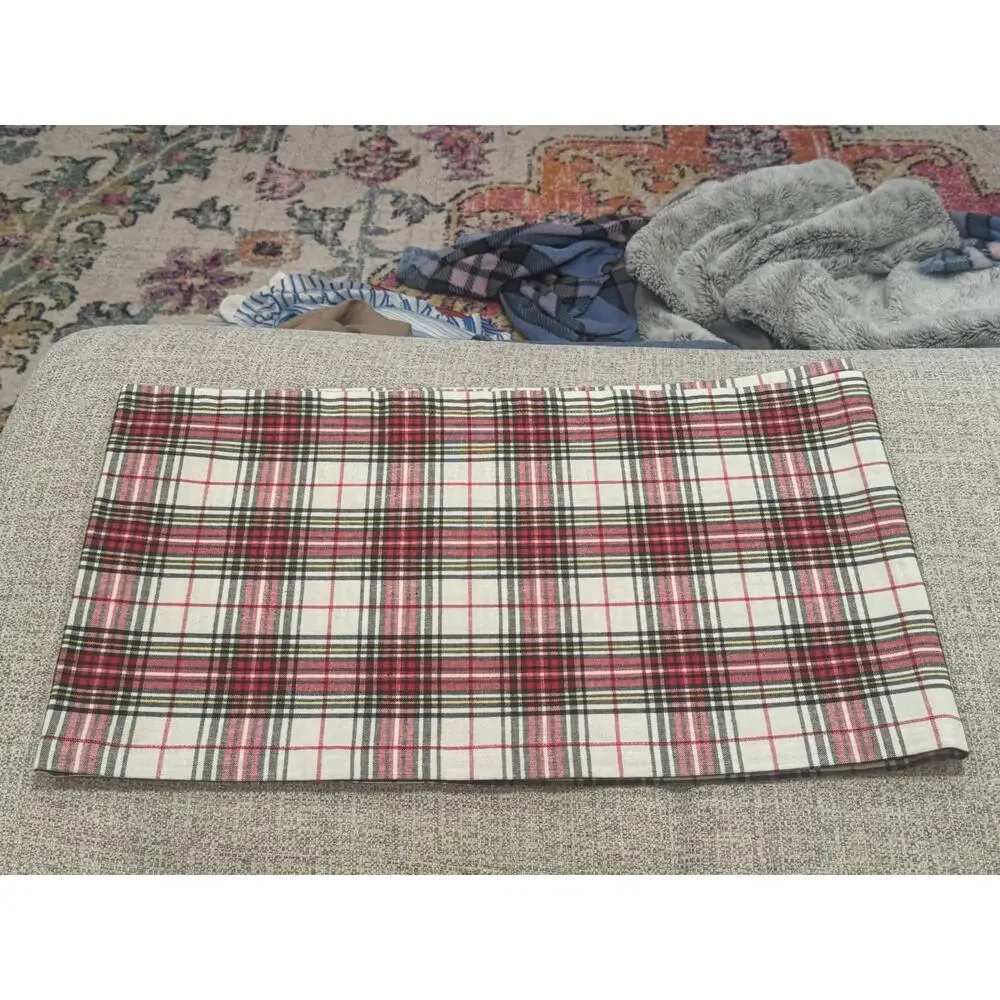 The Royal Standard Christmas Plaid Table Runner Red Green White Holiday